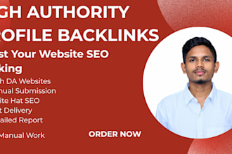 build premium high authority profile backlinks with manual SEO