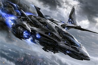 draw high quality spaceship concept