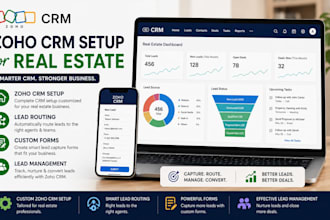 setup zoho crm for for real estate, lead routing, forms,and zoho lead management