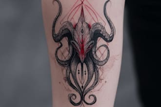 create a tattoo design of tattoo sleeve