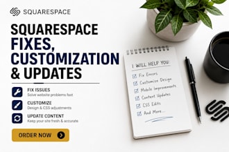 fix customize and update your squarespace website