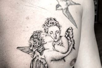 draw fine line minimalist tattoos and illustrations