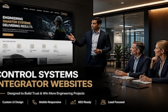 design a control systems integrator company website for industrial companie