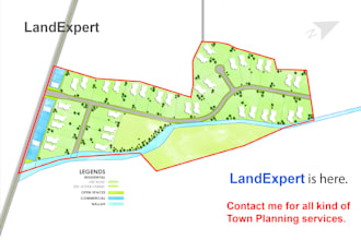 render site plan, plat map, campground or 2d vector drawing