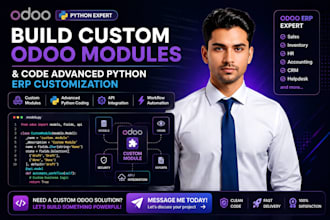 build custom odoo modules and code advanced python odoo erp customization