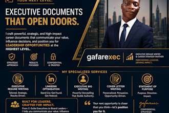 write an ats optimized executive resume