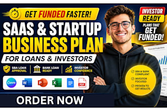 design saas startup business plan investor ready pitch deck for sba bank loan