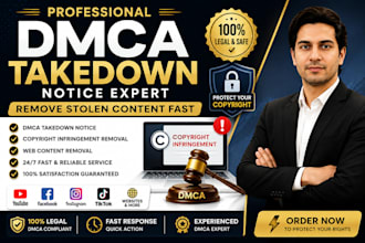 prepare and submit professional dmca takedown notices