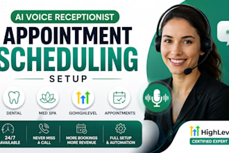 ai voice receptionist dental med spa gohighlevel appointments scheduling n8n ai