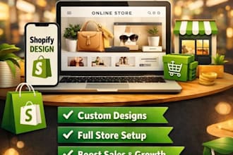 create a professional shopify store and logo design
