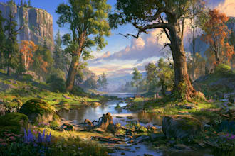 create realistic environment concept art