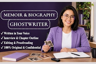 ghostwrite your memoir, biography or life story book