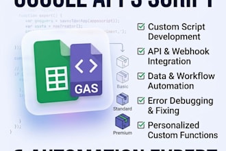 create custom work automation in google sheets or excel