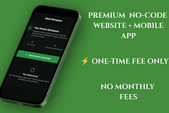 build your no code website and mobile app suite