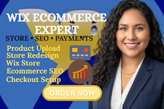 design wix website wix ecommerce SEO wix store redesign  wix payment integration