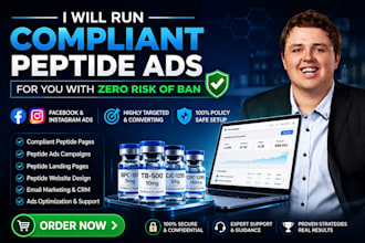 set up peptide ads peptide fb ig  media ads campaign fix peptide ads issue