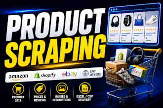 scrape ecommerce product data from amazon shopify ebay and any website