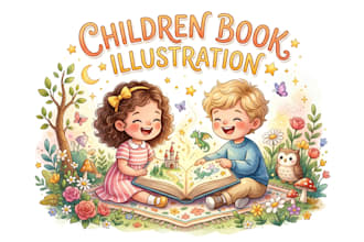 illustrate bible themed children story book christain book ebook cover design