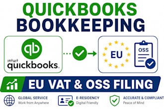 do quickbooks online bookkeeping for estonia companies, eu vat and oss filing