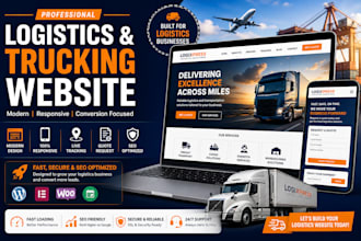 design logistics website, trucking website, freight dispatch and cargo website