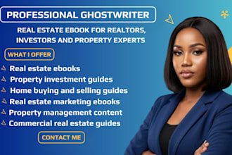 ghostwrite your real estate ebook for realtors, investors and property experts