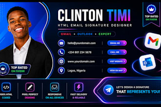 design an html email signature for gmail and outlook