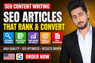 write SEO marketing articles and well researched content