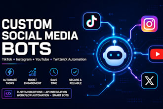 code automated tiktok bot, live streaming bot, instagram API bot, twitter x bot