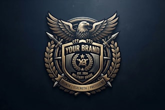 design a professional military inspired logo for your brand