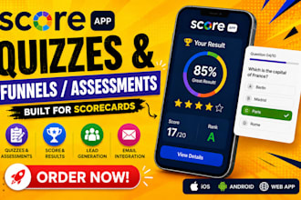 build scoreapp quiz funnel scorecard for score app landing page for lead gen