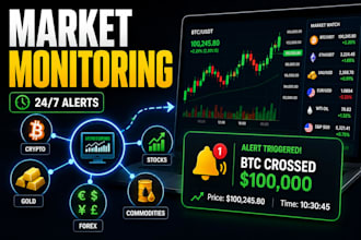 build stock crypto forex and gold price monitoring bots