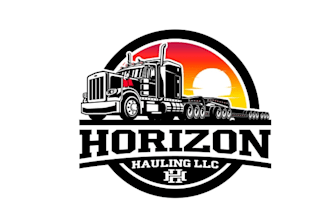 make masculine heavy haul trucking company logo