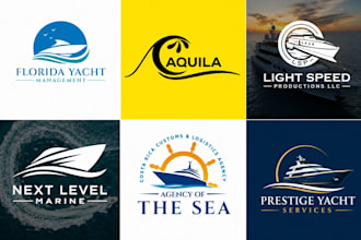 design a professional boat logo for your marine or boating business