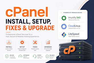 install, configure, secure, fix with addons cpanel whm