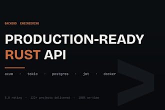 build a production ready backend api in rust