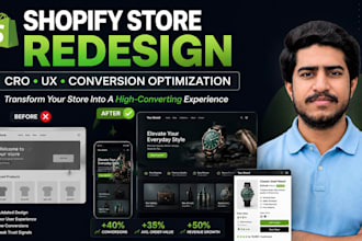 redesign shopify store with cro focused UX improvements