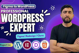 convert figma to wordpress, html to wordpress using elementor or divi