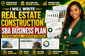 write construction real estate sba business plan for bank loan investor funding