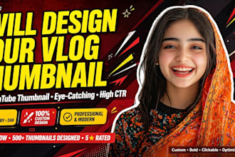 design viral youtube vlog thumbnail with face reaction