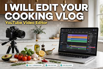 be your youtube vlog editor for cooking vlog