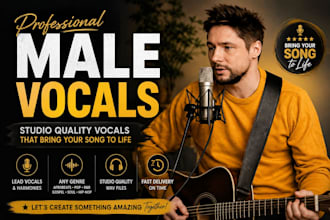 record professional male lead vocals for your song