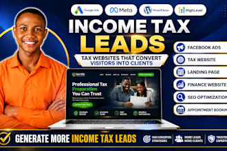 income tax leads income tax tax website finance website tax preparation