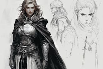 sketch any person, character or animal
