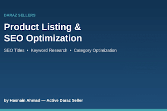 do daraz product listing and SEO optimization