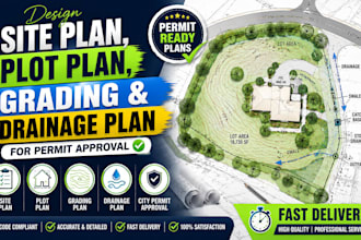 design site plan plot plan grading and drainage plan for permit
