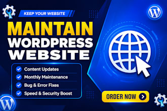 be your website manager for updates and website maintenance