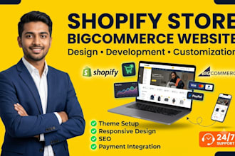 develop your shopify or bigcommerce ecommerce website
