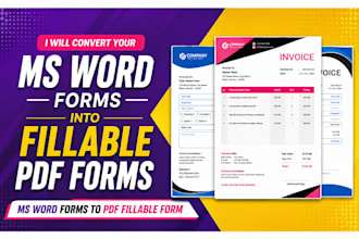 convert microsoft word forms into fillable PDF forms