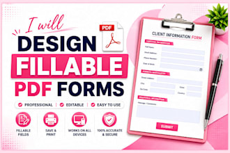 design fillable PDF forms for digital use