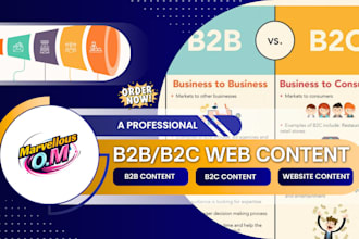 write SEO website content for b2b, b2c, about us, homepage, and landing pages